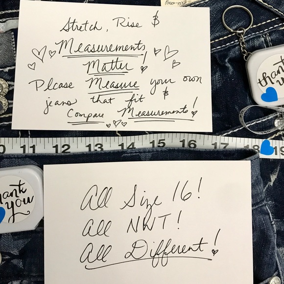 ๐๐COMPARE MEASUREMENTS W YOUR OWN JEANS THAT FIT - Picture 3 of 8